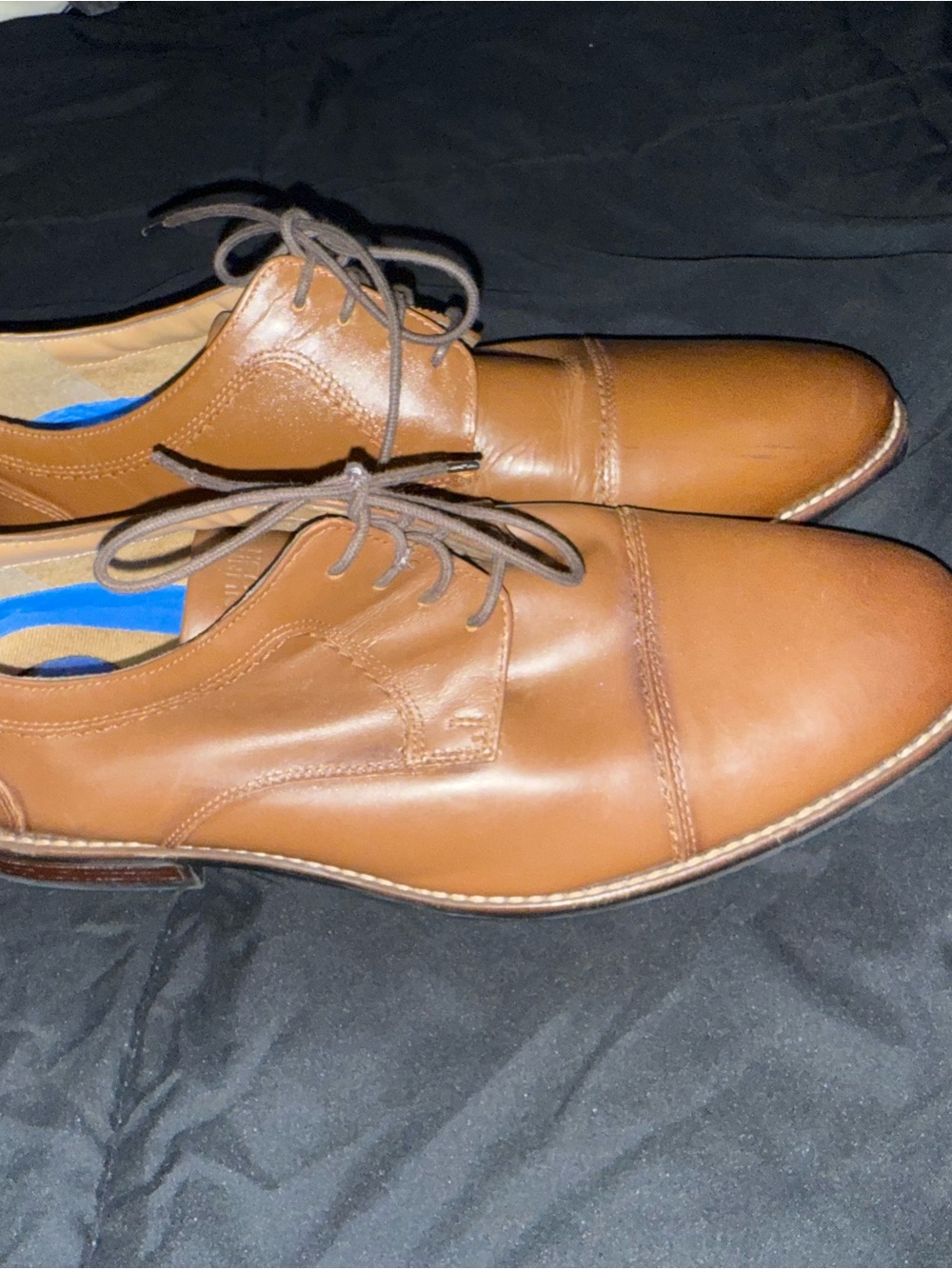 Nunn Bush Men’s Tan Brown Leather Derby Oxfords Sz 13 Like New